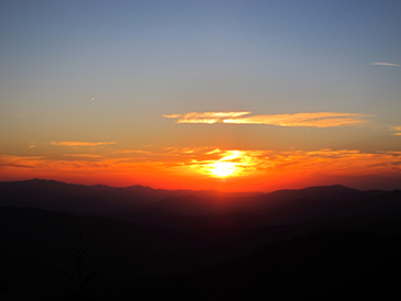 clingmans dome sunset