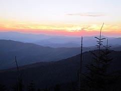smoky mountain sunset
